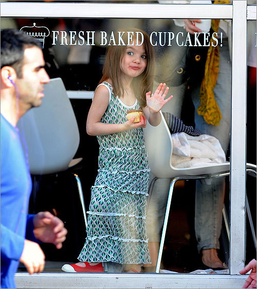 Suri Cruise visited Sweet cupcake store in Harvard Square on Oct. 10. 