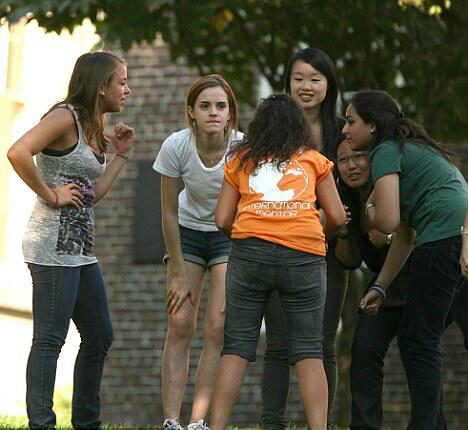 Emma Watson participates in orientation at Brown University