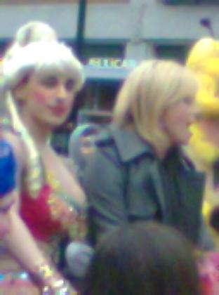 Cellphone pic of Charlize Theron at Harvard